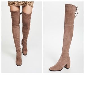 New Stuart Weitzman Tieland over the knee boots in Taupe